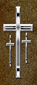 Silver 3 Crosses Shimmer Brown